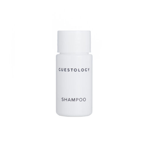 Guestology 30ml shampoo in sleek white bottle for hospitality amenities